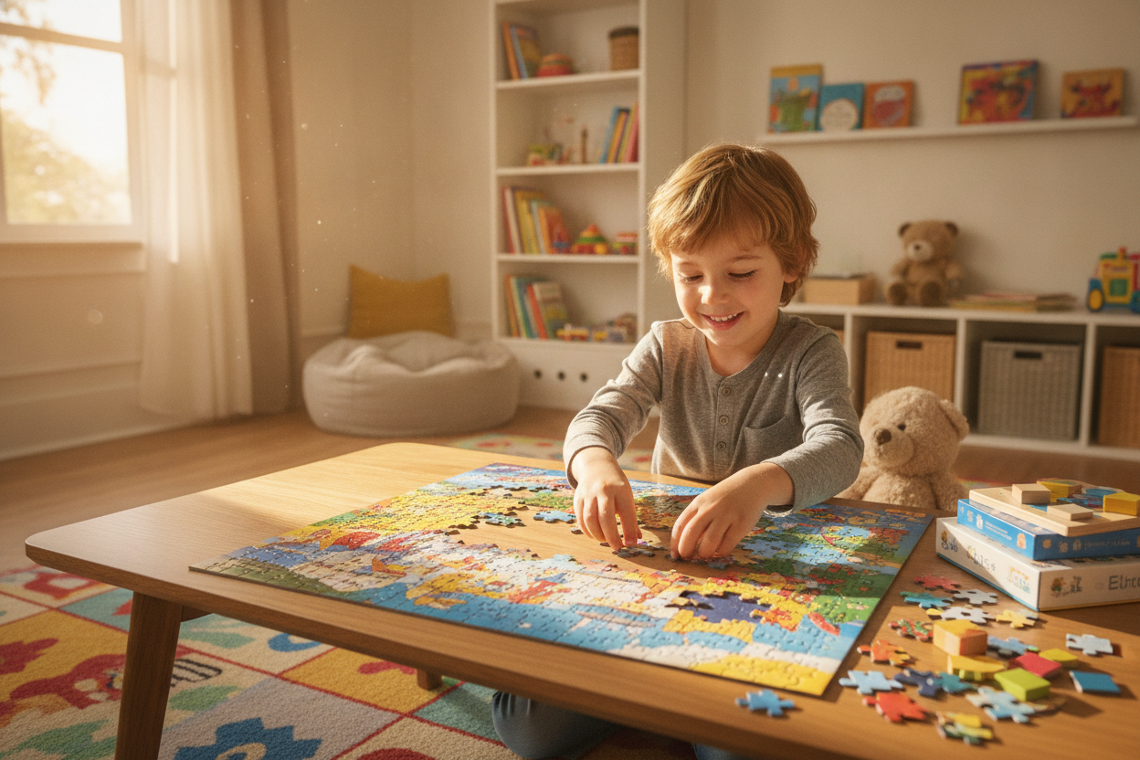 Puslespil til 6-årige: Udviklende leg og fordybelse